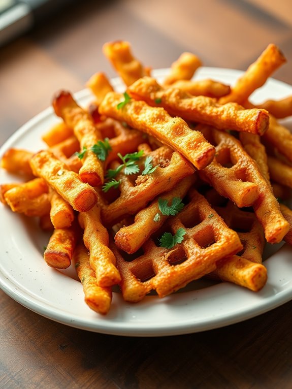 crispy seasoned waffle fries