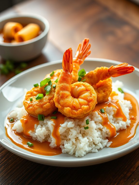 crispy shrimp with curry