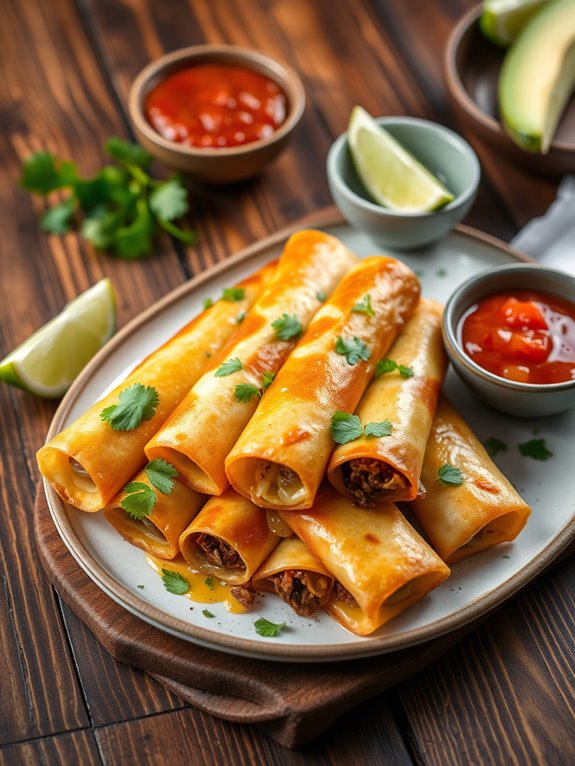 crispy southwest beef rolls