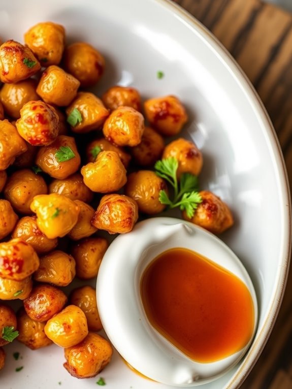 crispy spiced chickpea snack