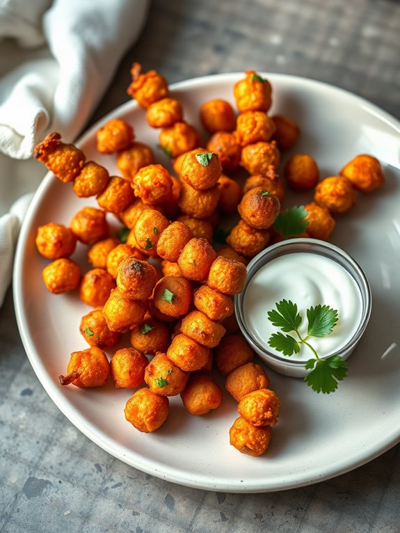 crispy spiced chickpea snacks