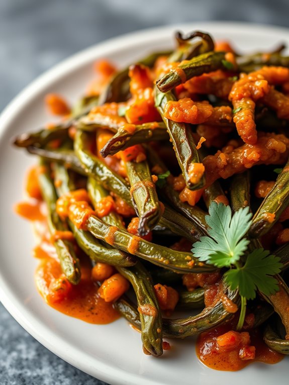 crispy spiced okra snack