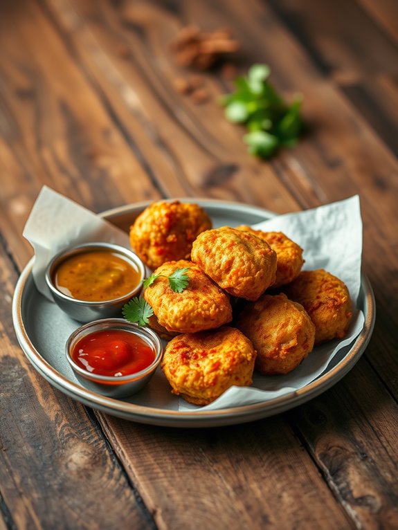 crispy spiced potato fritters