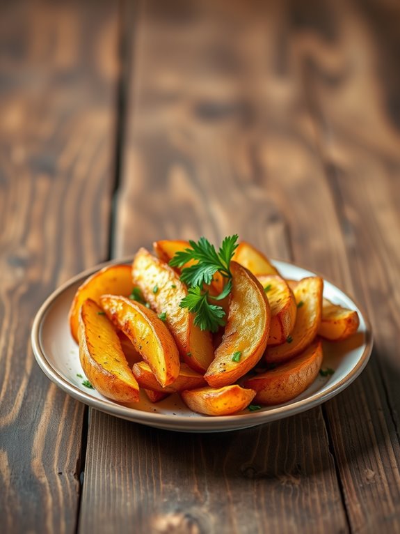 crispy spiced potato wedges