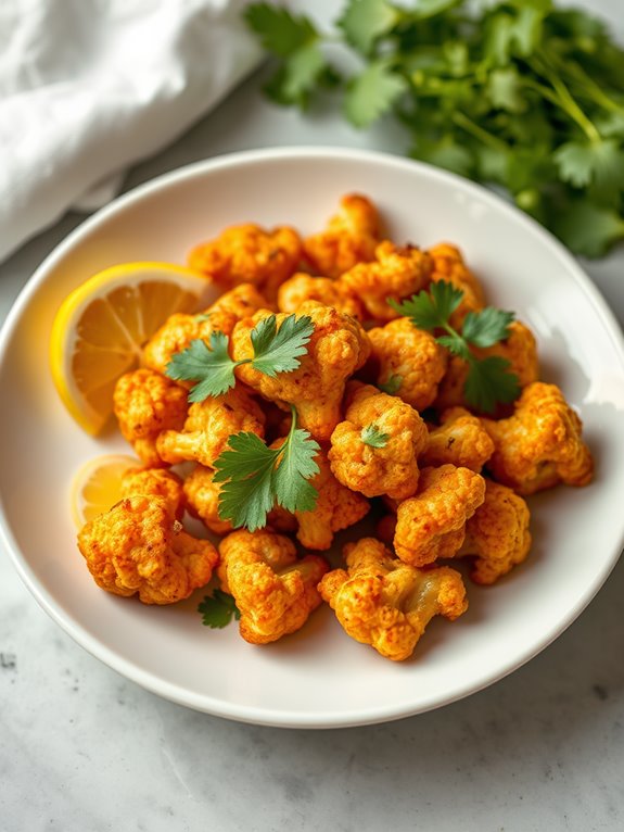 crispy spicy cauliflower bites