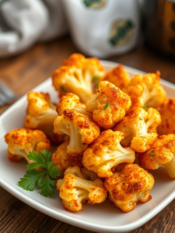 crispy spicy cauliflower snacks 1