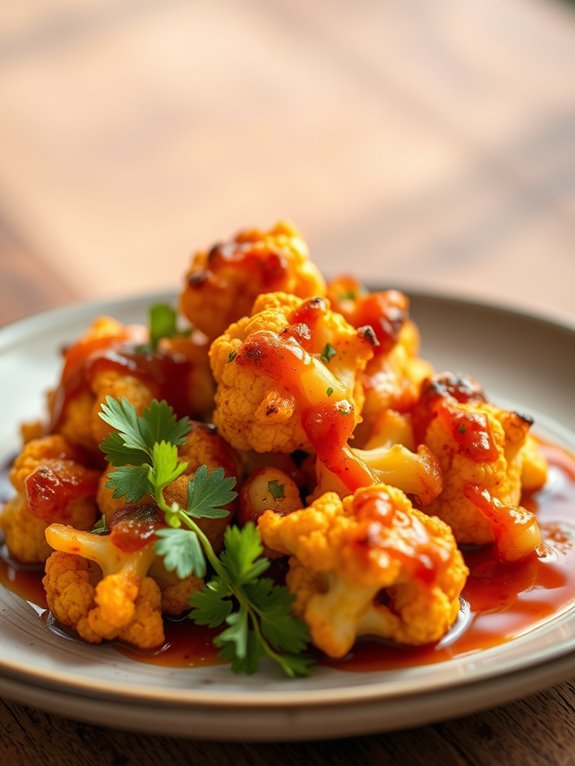 crispy spicy cauliflower snacks