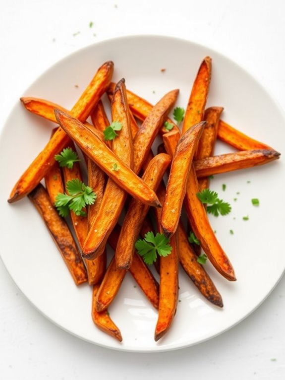 crispy spicy sweet potatoes