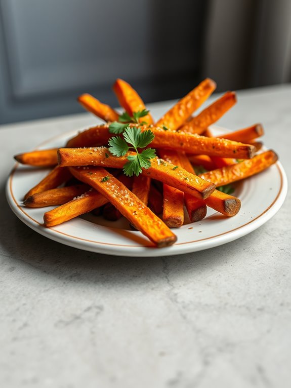 crispy spicy sweet potatoes