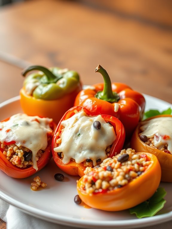 crispy stuffed bell peppers