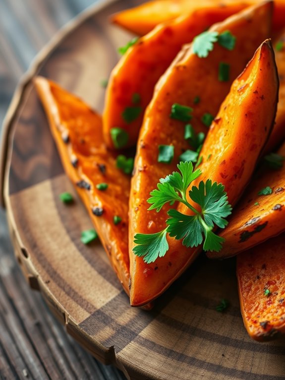 crispy sweet potato wedges