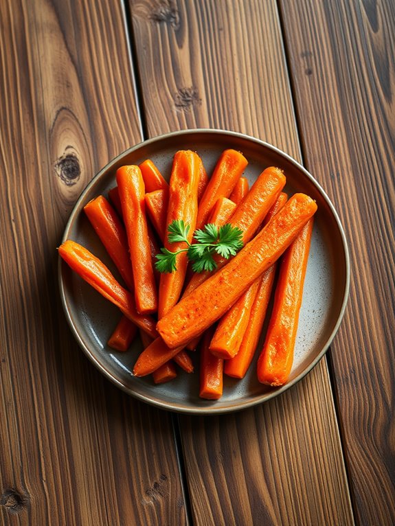 crispy tangy carrot sticks