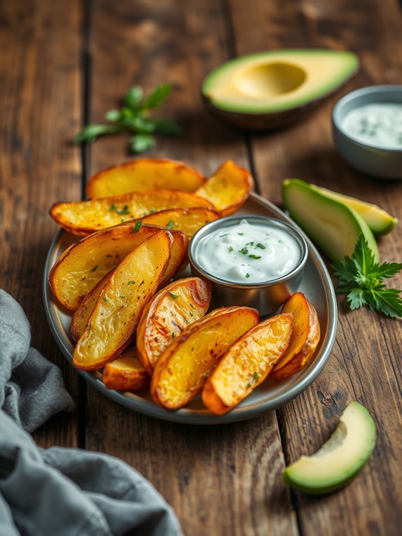 crispy vegan potato wedges