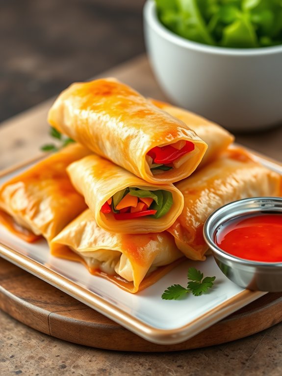 crispy vegetable spring rolls