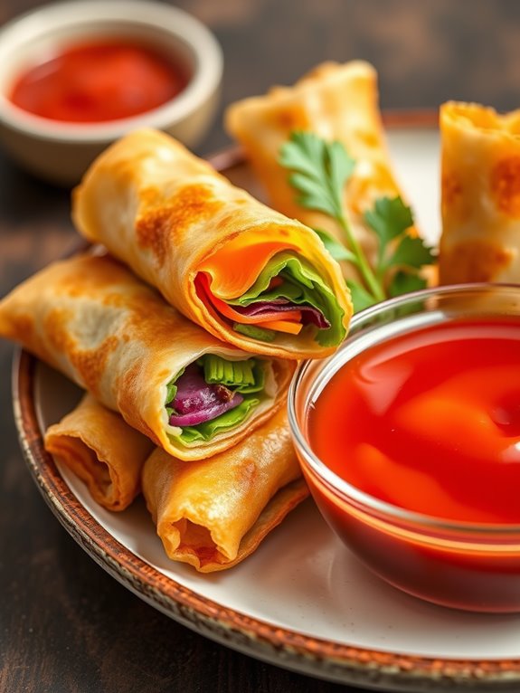 crispy veggie spring rolls