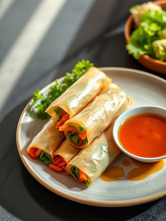 crispy veggie spring rolls