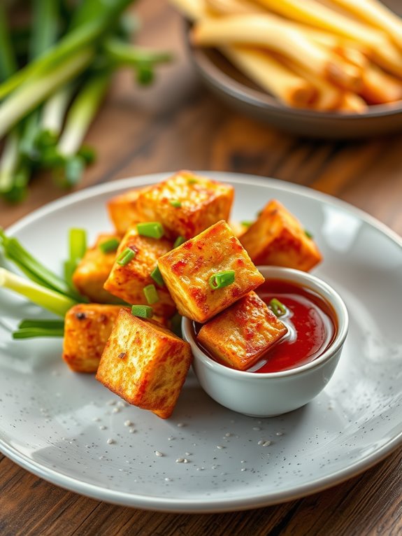 crunchy fried tofu snacks