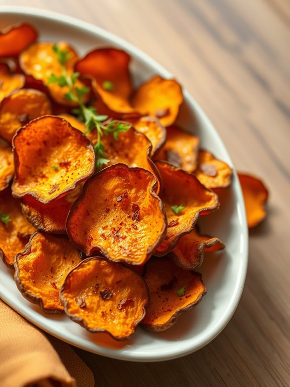 crunchy sweet potato snacks