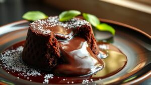 decadent air fryer lava cakes