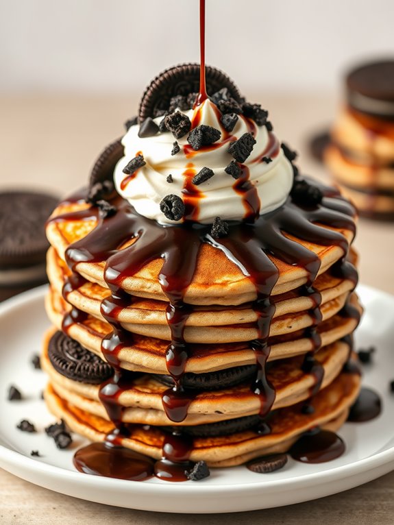 decadent chocolate filled pancakes