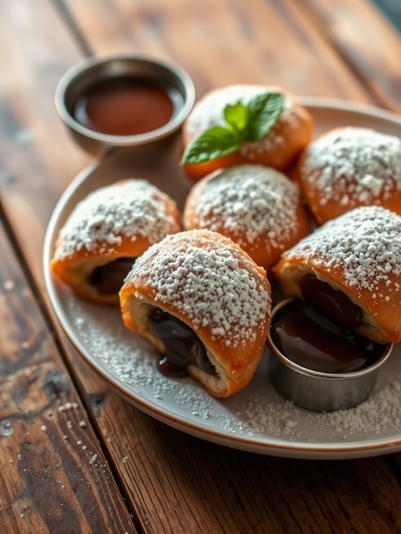 decadent chocolate filled pastries