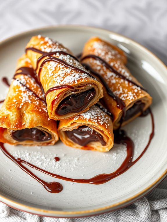 decadent dessert filled chimichangas