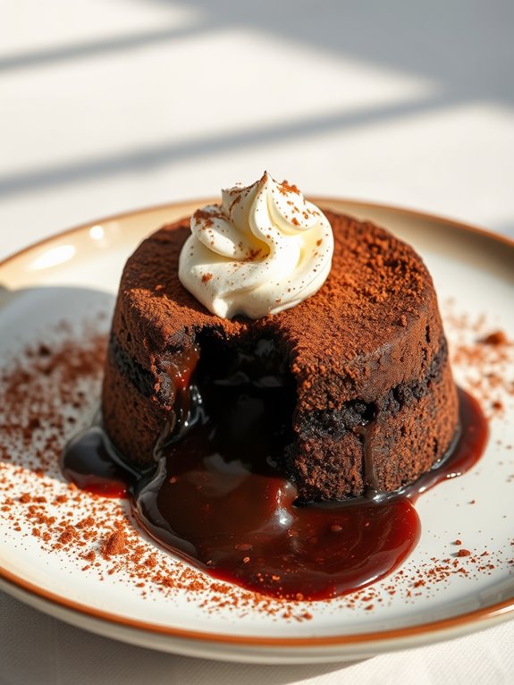 decadent molten chocolate dessert