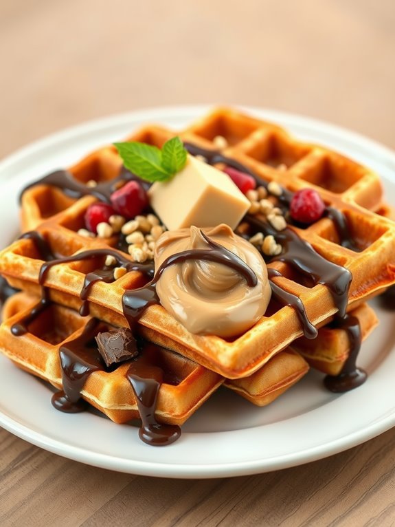 decadent waffle breakfast treat