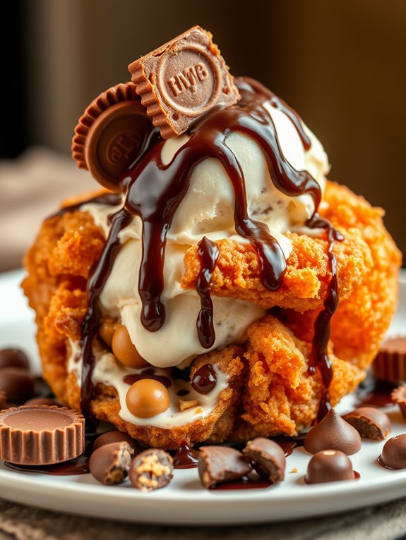 deep fried peanut butter ice cream