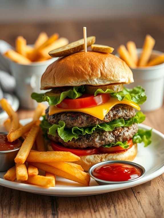 delicious air fryer burgers