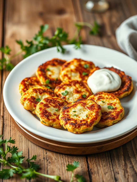 delicious cheesy zucchini fritters