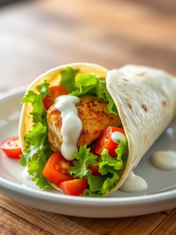 delicious chicken ranch wrap