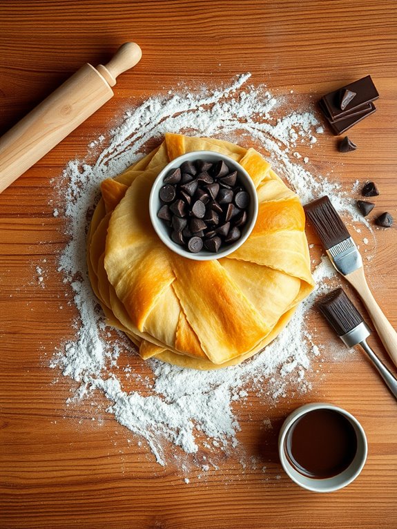 delicious chocolate croissant treats