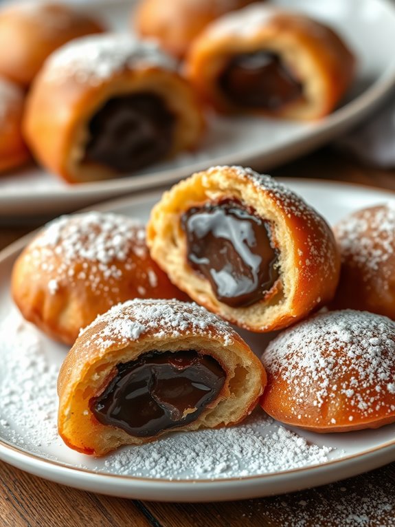 delicious chocolate filled pastries