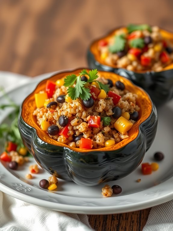 delicious filled acorn squash