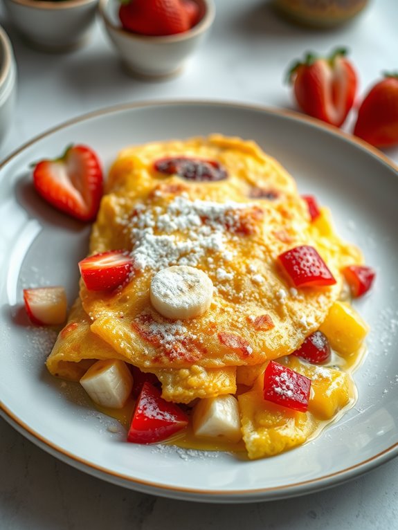 delicious fluffy sweet omelette