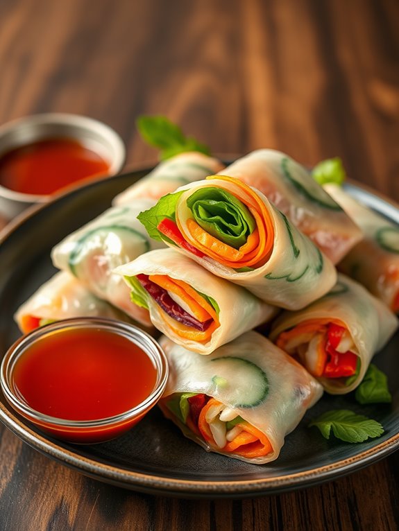 delicious fresh vegetable wraps