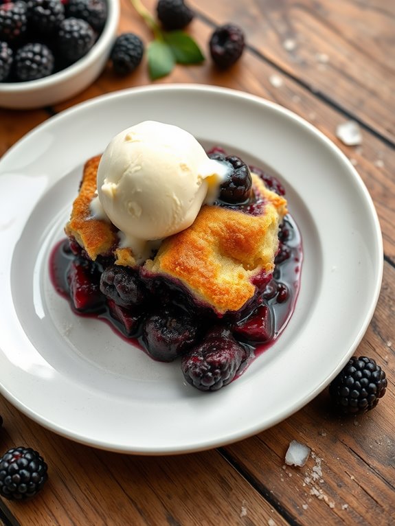 delicious gluten free blackberry cobbler