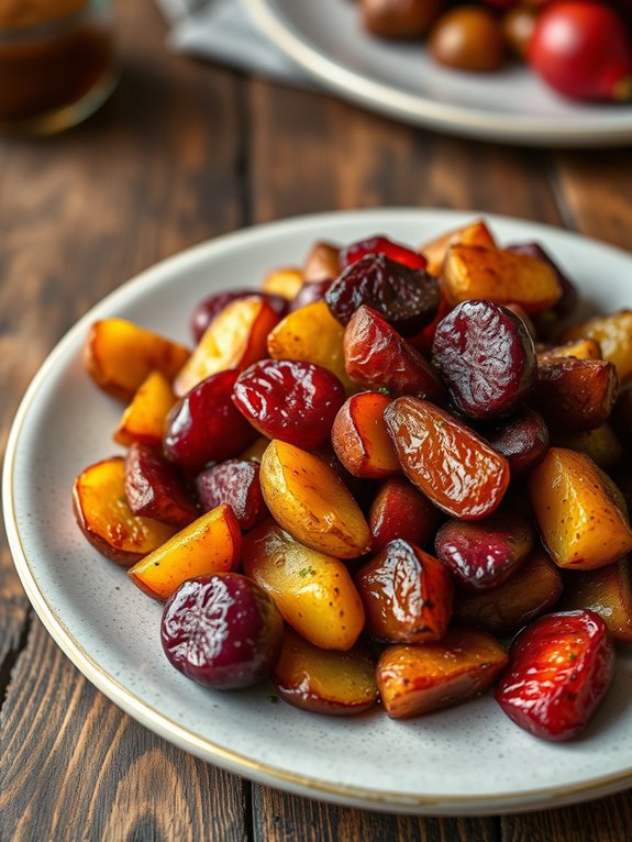 delicious maple glazed potatoes