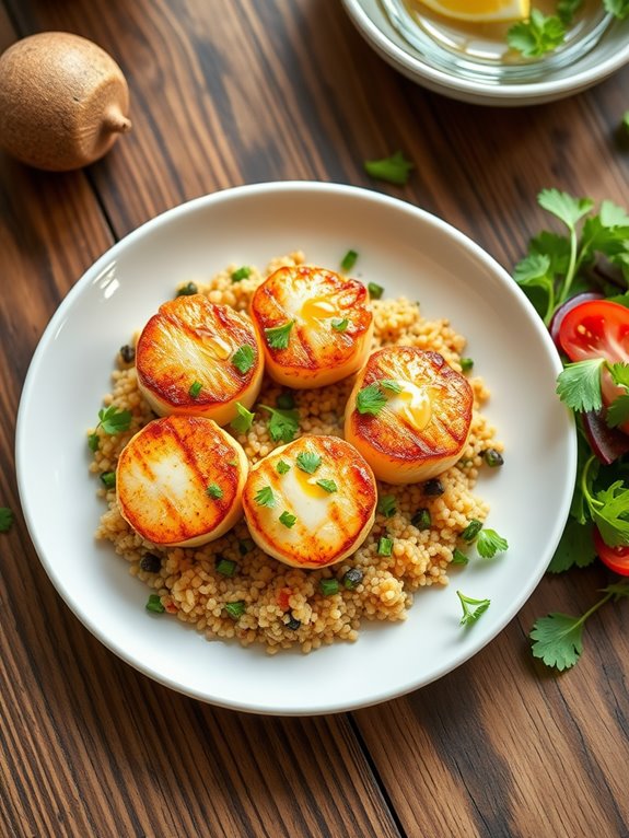 delicious mediterranean scallop dish