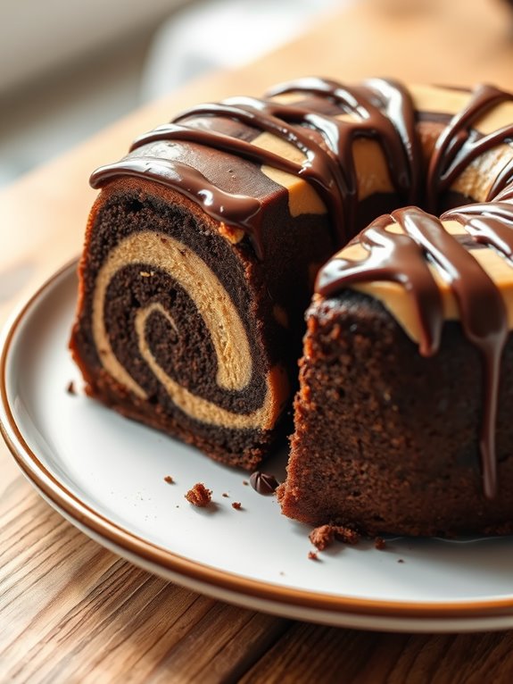 delicious mocha marble cake