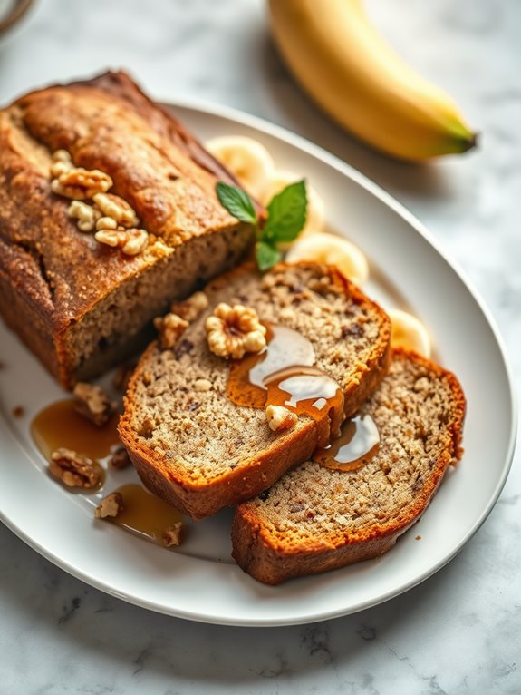 delicious plant based banana bread