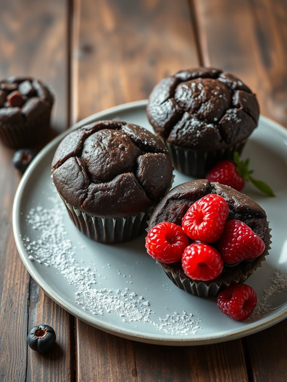 delicious plant based chocolate muffins