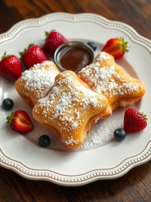 delicious powdered sugar pastries