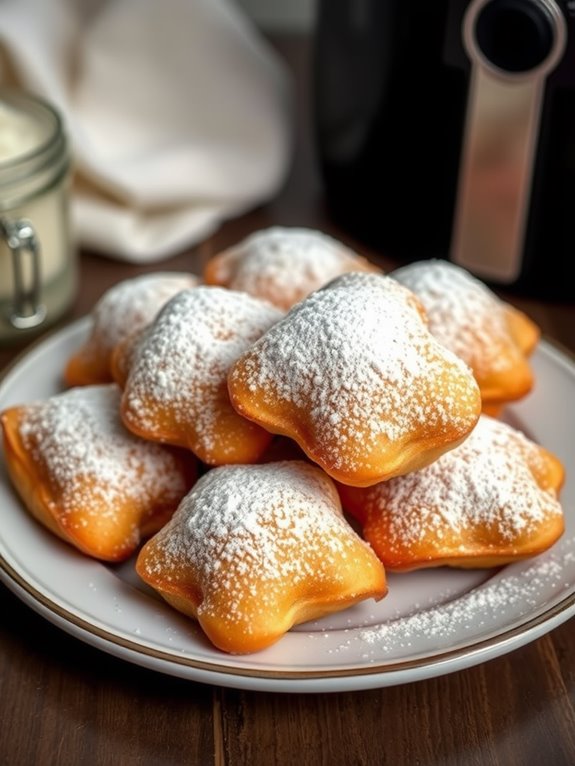 delicious powdered sugar pastries