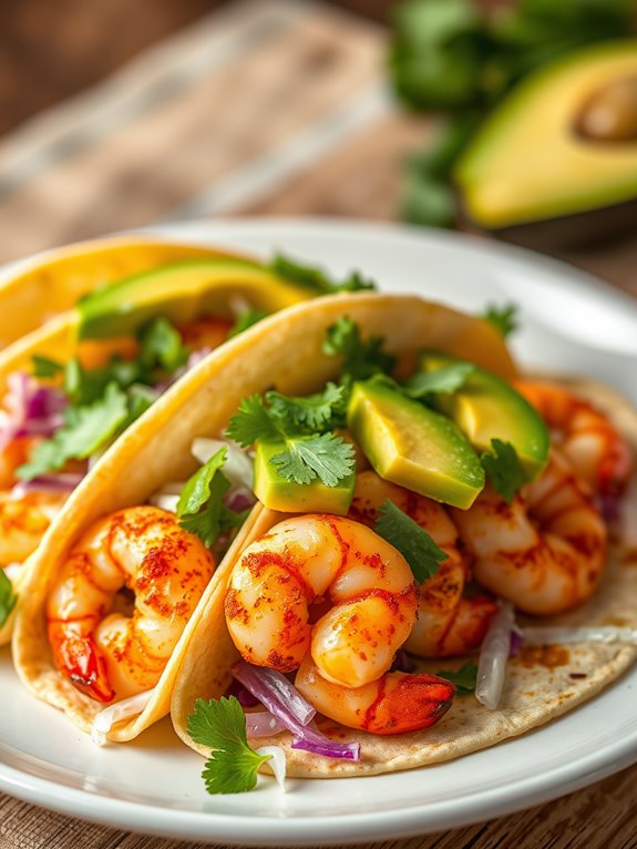 delicious spicy shrimp tacos