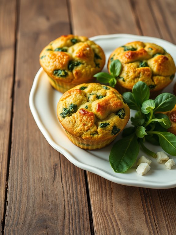 delicious spinach feta muffins