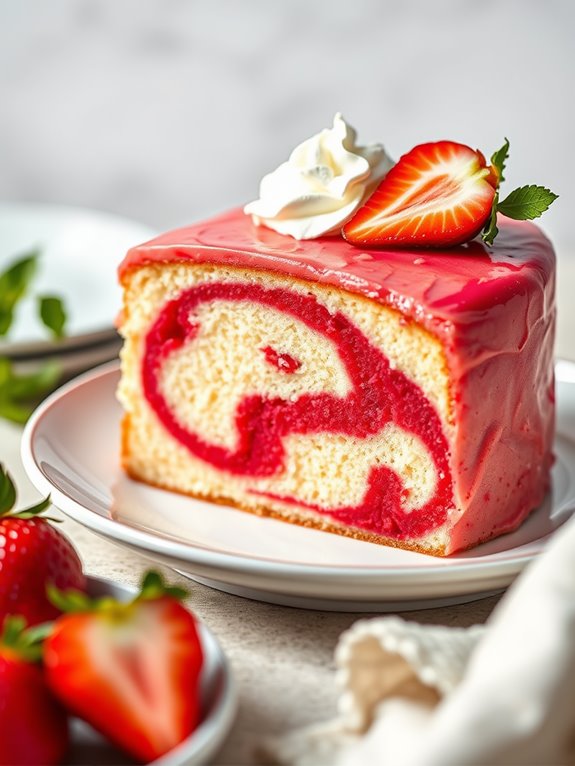 delicious strawberry swirl dessert