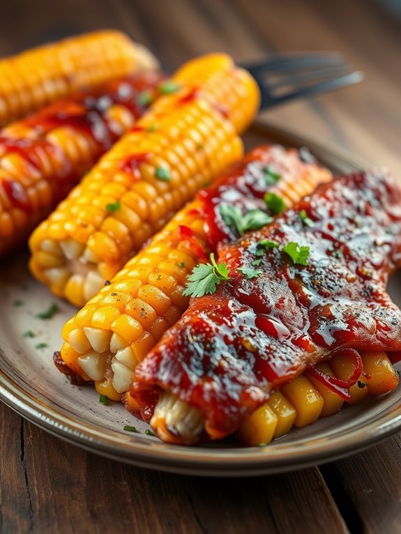 delicious sweet smoky corn