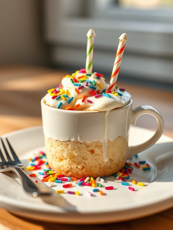 delicious vanilla cake mug